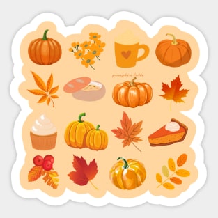 Cottage core fall lovers. Sticker